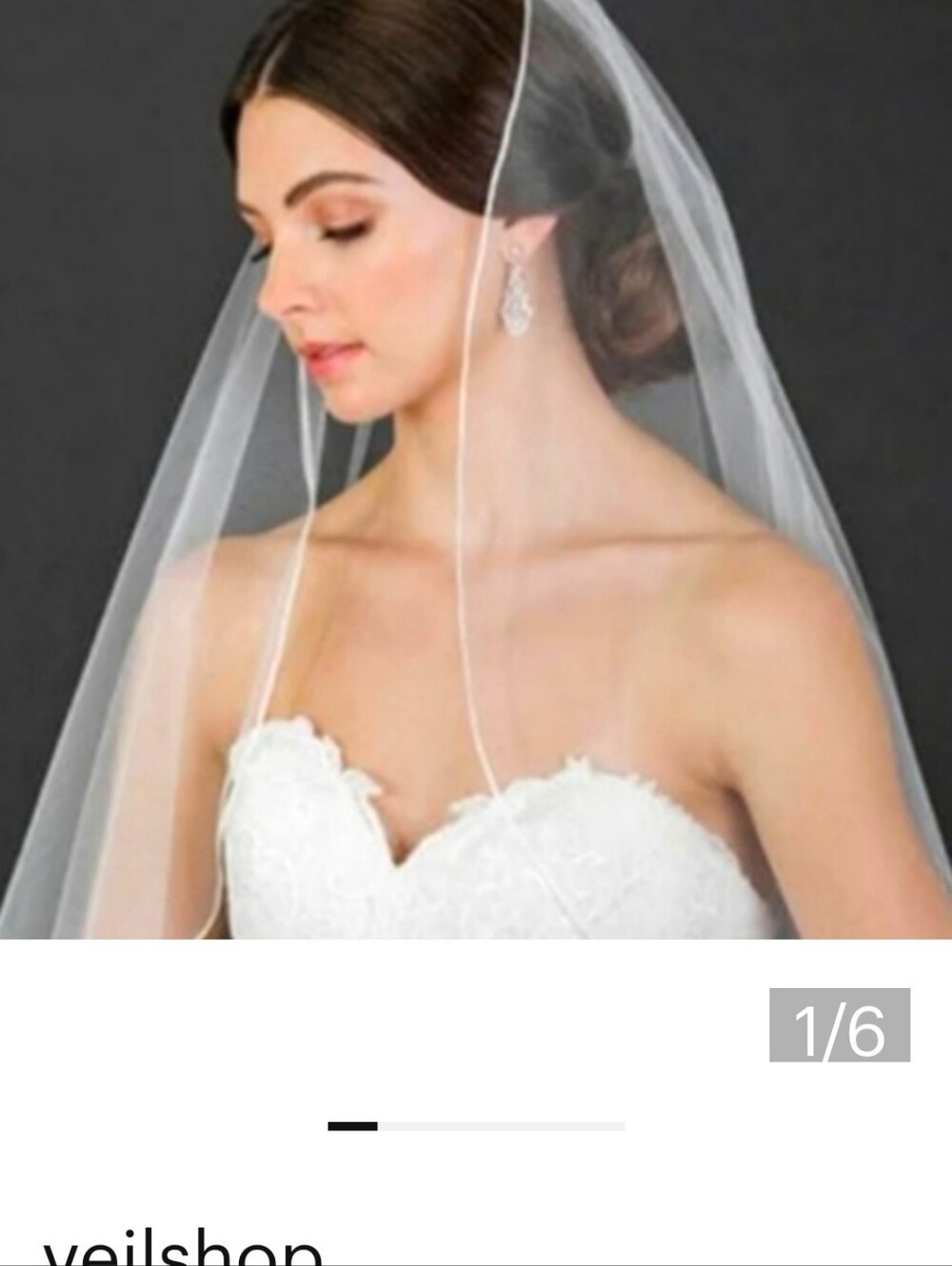 Classic White Bridal Veil - Single Tier Sheer Tulle